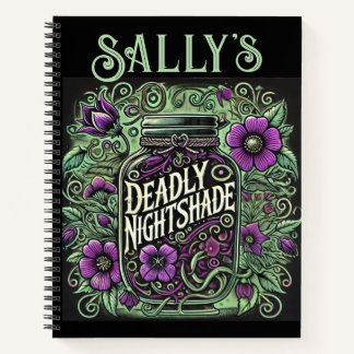 Sally's Deadly Nightshade Journal beroemd gemaakt  Notitieboek