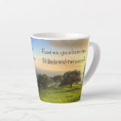 Salmo 121:1-2 * Taza * Alzare mis ojos Latte Mok (Rechterhoek)