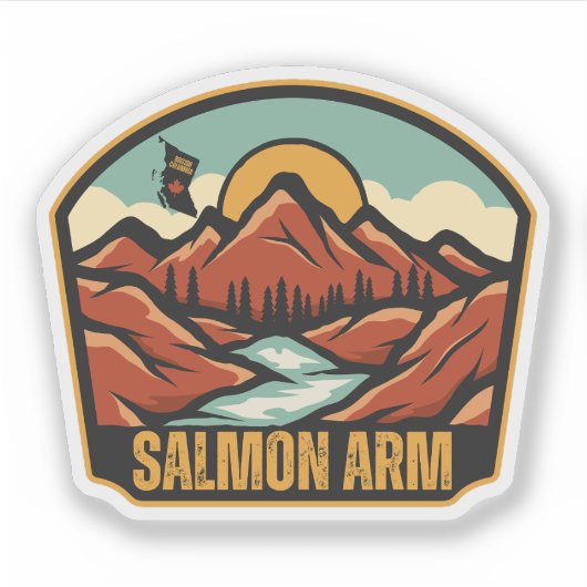 Salmon Arm, Brits-Columbia Sticker (Voorkant)