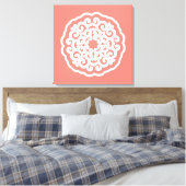 Salmon Asian Moods Mandalla Canvas Afdruk (Insitu (Slaapkamer))