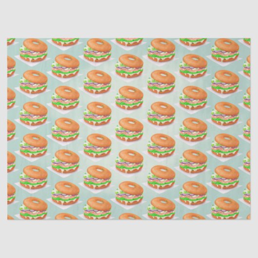 Salmon Bagels Weefpapier Tissuepapier (Voorkant)