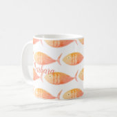 Salmon Fish Group Coffee Mok (Voorkant links)