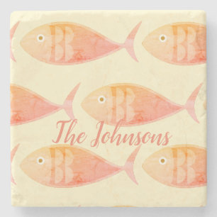 Salmon Fish Group Stenen Onderzetter