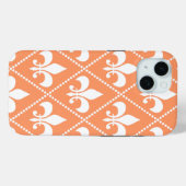 Salmon Fleur de Lis Case-Mate iPhone Case (Achterkant (horizontaal))