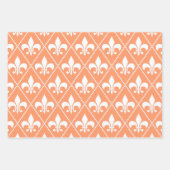 Salmon Fleur de Lis Inpakpapier Vel (Voorkant 2)