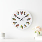 Salmon fly wall clock grote klok (Huis)