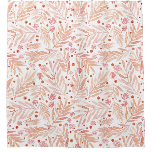 Salmon Foliage Douchegordijn (Voorkant)