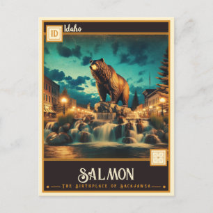 Salmon, Idaho Antiek Briefkaart