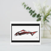 Salmon Native art Briefkaart (Staand voorkant)