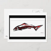 Salmon Native art Briefkaart (Voorkant / Achterkant)