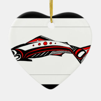 Salmon Native art Keramisch Ornament