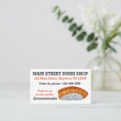 Salmon Nigiri Japans restaurant voor voedselborste Visitekaartje (Staand voorkant)