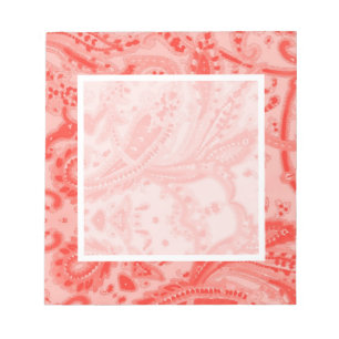 Salmon Pink Paisley Notitieblok