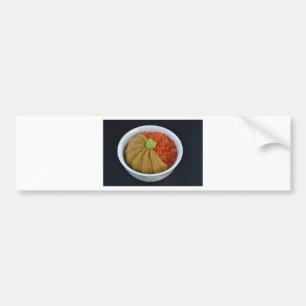 Salmon Roe Urchin Rice Bowl Japans voedselzwart Bumpersticker