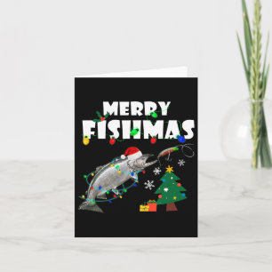 Salmon Steelhead Merry Fishmas King Trou Kaart