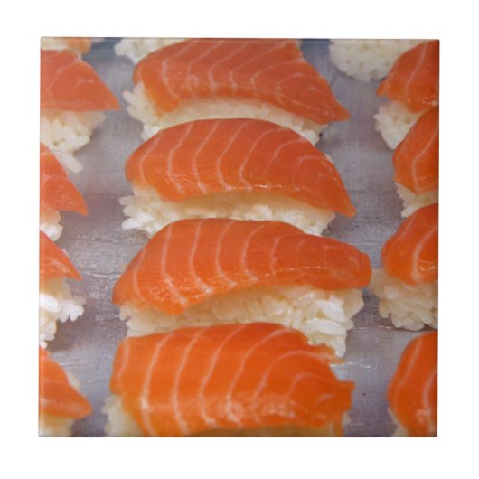 Salmon Sushi - Sashimi Tegeltje (Voorkant)