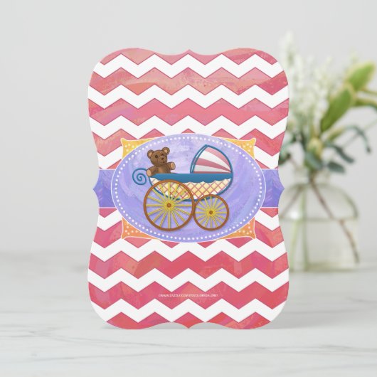 Salmon Swirl Baby Stuff Kaart (Staand voorkant)