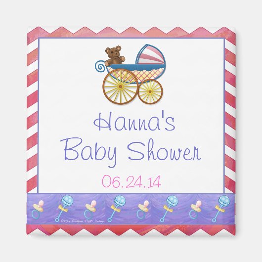 Salmon Swirl Baby Stuff Magneet (Voorkant)