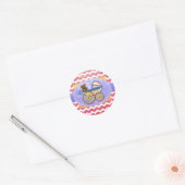 Salmon Swirl Baby Stuff Ronde Sticker (Envelop)