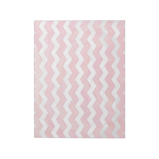 Salmon Swirl Chevron Pattern Notitieblok (Gedraaid)