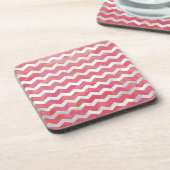Salmon Swirl Chevron Pattern Onderzetter (Linkerzijde)