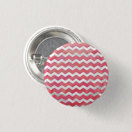 Salmon Swirl Chevron Pattern Ronde Button 3,2 Cm (Voorkant /achterkant)