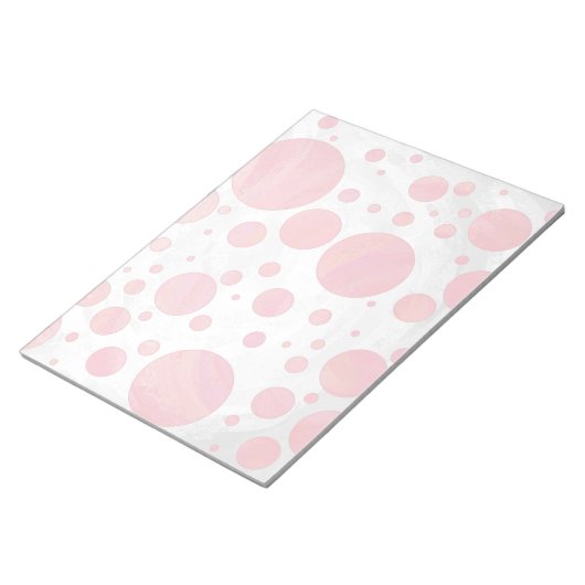 Salmon Swirl Dot Pattern Notitieblok (Schuin)