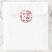 Salmon Swirl Dot Pattern Ronde Sticker (Tas)