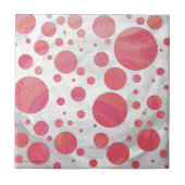 Salmon Swirl Dot Pattern Tegeltje (Voorkant)