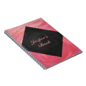 Salmon Swirl Monogram Notitieboek (Rechterzijde)