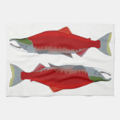 Salmon Twins Theedoek (Horizontaal)