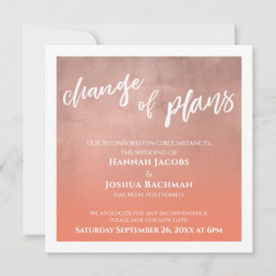 Salmon uitgestelde bruiloft verandering van planne kaart