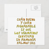 Salmos 133:1 briefkaart (Voorkant / Achterkant)