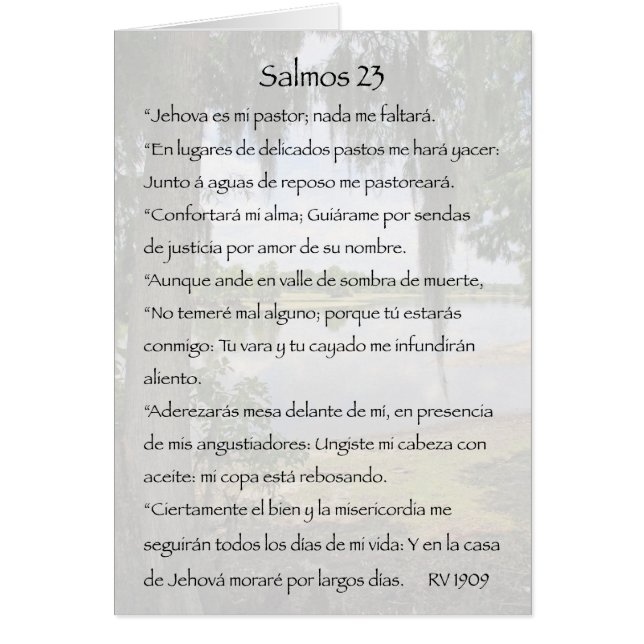 Salmos 23 Carta (Voorkant)