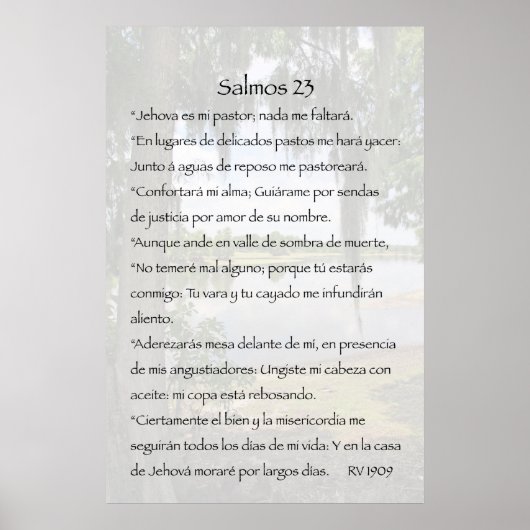 Salmos 23 Kartel Poster (Voorkant)