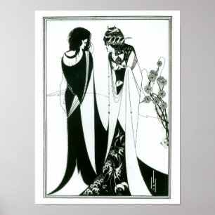 Salome met haar moeder, Herodias, 1894 (litho) Poster