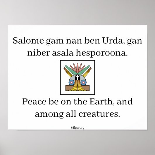Salome Peace Symbol & Meditation Mantra Poster (Voorkant)
