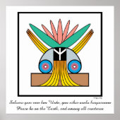 Salome Peace Symbol & Meditation Mantra Poster (Voorkant)