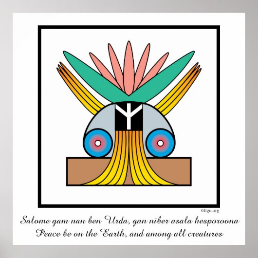 Salome Peace Symbol & Meditation Mantra Poster (Voorkant)