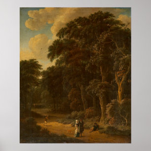 Salomon Rombouts - Boslandschap met bos... Poster