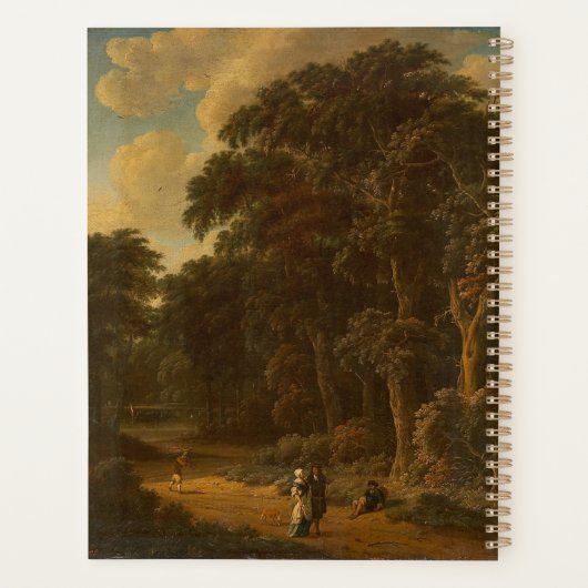 Salomon Rombouts - Paysage forestier avec forêt... (Dos)