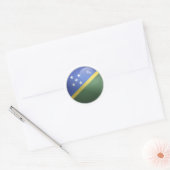 Salomonseilanden Glossy Circle Flag Ronde Sticker (Envelop)