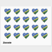 Salomonseilanden houden van Flag Pride Heart stick Hart Sticker (Vel)