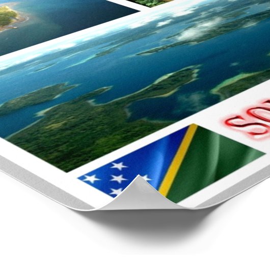 Salomonseilanden - Mozaïek - Poster (Hoek)