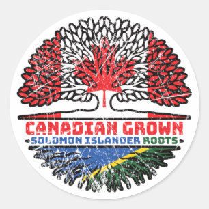 Salomonseilanden Salomonseilanden Canada Ronde Sticker