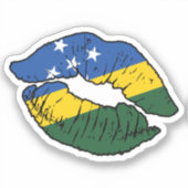 Salomonseilanden Salomonseilanden Lipstick Liefde Sticker (Voorkant)