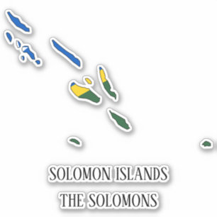 Salomonseilanden Vlag Charmante Patriottische Kaar Sticker