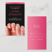 Salon à ongles avec Carte de visite de rendez-vous (Devant / Derrière)