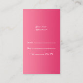 Salon à ongles avec Carte de visite de rendez-vous (Dos)