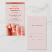 Salon à ongles avec Carte de visite de rendez-vous (Devant / Derrière)